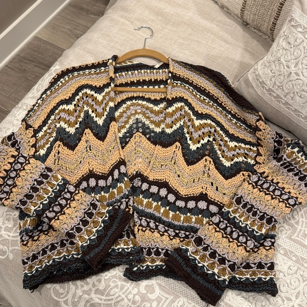 Free People crocheted cardigan